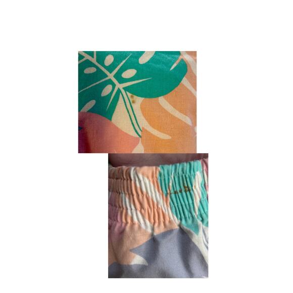 Vintage Boston Bay Club Cotton Pastel Crop Sleeveless Shirt and Short Set L - Picture 4 of 4